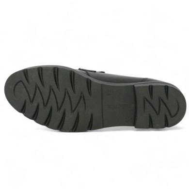 Ely - D2Q01-00 Moccasin grande taille cuir noir - Chaussures Remonte femme 42, 43, 44, 45 - Shoesissime