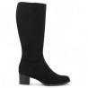 Florence - Botte noire mollet large petit talon - Bottes grande taille femme - Shoesissime