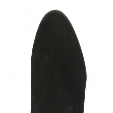 Florence - Botte noire mollet large petit talon - Bottes grande taille femme - Shoesissime