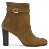 Tracey - Cognac ankle boot with high heel - Large size women's boots - Shoesissime