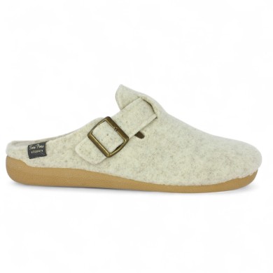 Sam - Chausson femme 42, 43, 44, 45, blanc cassé - Chaussure femme grande taille - Shoesissime