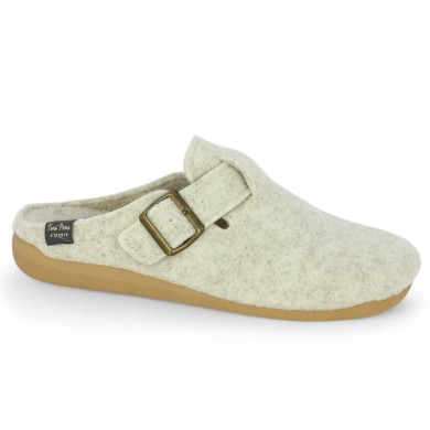 Sam - Chausson femme 42, 43, 44, 45, blanc cassé - Chaussure femme grande taille - Shoesissime