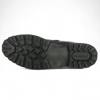 Roxane - Boots D8655-00 black leather and fabric - Boots Remonte grande taille femme - Shoesissime