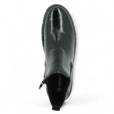 D1T71-02 Chaussures Remonte vernis noir grande pointure femme Shoesissime, vue dessus