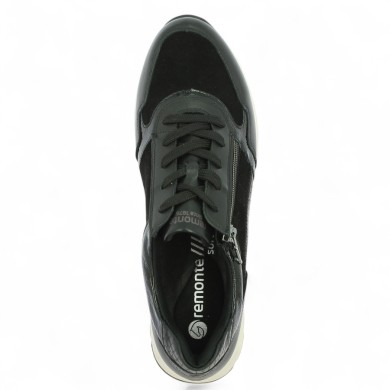 Sneakers noire femme semelle amovible 42, 43, 44, 45 Shoesissime, vue dessus