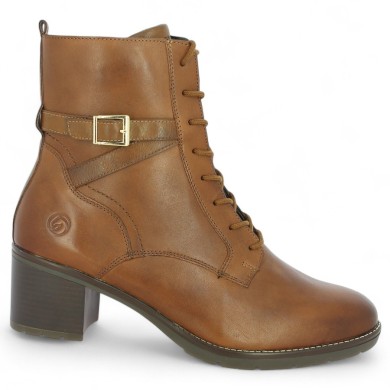 Joy - D1A78-22 Camel ankle boots with heel and laces - Remonte boots 42, 43, 44, 45 - Shoesissime