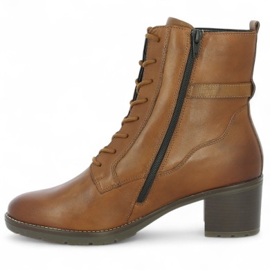Joy - D1A78-22 Camel ankle boots with heel and laces - Remonte boots 42, 43, 44, 45 - Shoesissime
