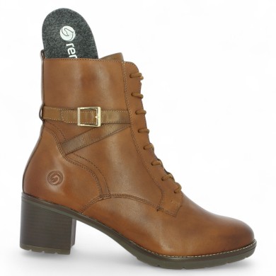 Joy - D1A78-22 Camel ankle boots with heel and laces - Remonte boots 42, 43, 44, 45 - Shoesissime