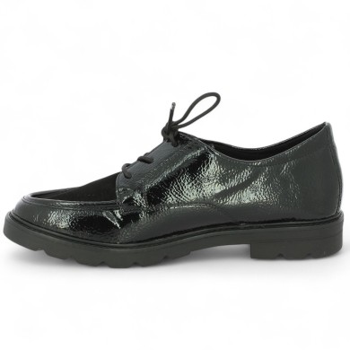 derbies vernis et velours lacets femme 42, 43, 44, 45 Shoesissime, vue intérieure