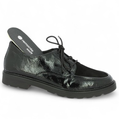 derby femme semelle amovible noir 42, 43, 44, 45 Shoesissime, vue détails