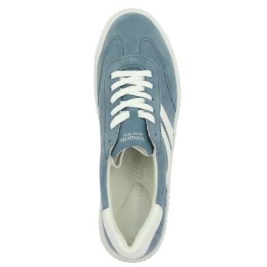 D3E00-14 Baskets femme grande taille Remonte bleu Shoesissime, vue dessus