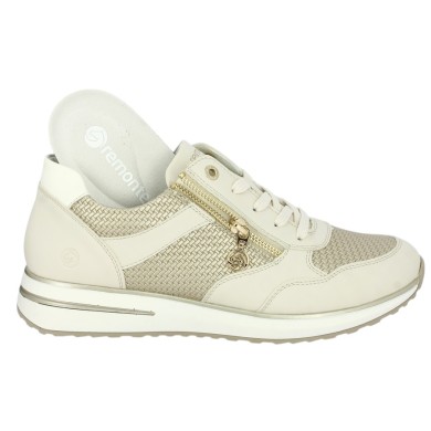 Leila - D1G08-60 Baskets dorée Remonte - Ladies' big shoes - Shoesissime