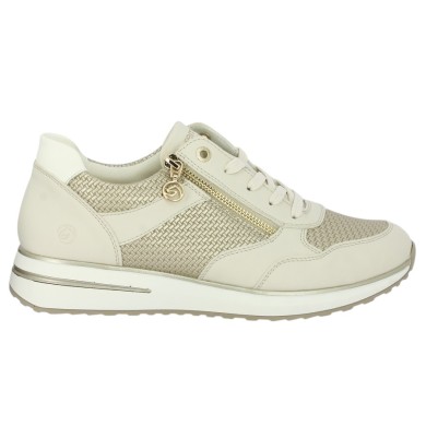 Leila - D1G08-60 Baskets dorée Remonte - Ladies' big shoes - Shoesissime