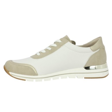 Diane - R6709-80 Sneakers beige and white - Baskets Remonte 42, 43, 44, 45 - Shoesissime