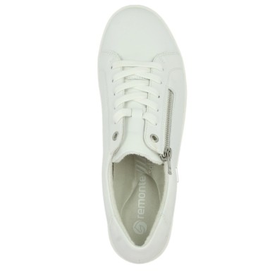 Baskets blanche femme 42, 43, 44, 45 confort semelle amovible Shoesissime, vue dessus