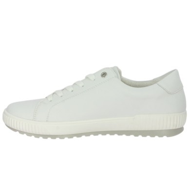 Tennis blanche femme 42, 43, 44, 45 confort semelle amovible Shoesissime, vue intérieure