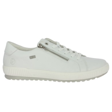 D0700-80 Sneakers blanche confort femme grande taille Remonte Shoesissime, vue coté