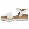 Sandale blanche réglable femme grande taille 42, 43, 44, Shoesissime, vue intérieure