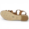 Ludovica - Sandale cuir italienne camel - Sandales femme Italie grande pointure - Shoesissime
