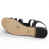 Ludovica - Sandale cuir italienne noire - Sandales femme 42, 43, 44, 45 - Shoesissime