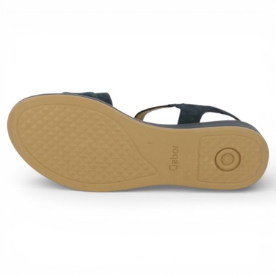 Come - 82.733.36 Nu-pieds velours bleu 42, 42.5, 43, 44 - Sandales Gabor - Shoesissime