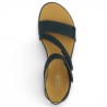 Come - 82.733.36 Nu-pieds velours bleu 42, 42.5, 43, 44 - Sandales Gabor - Shoesissime