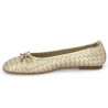 Alisson - Ballerine trssée doré 84.145.62 - Ballerine Gabor grande pointure - Shoesissime
