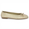 Alisson - Ballerina trssée doré 84.145.62 - Ballerina Gabor grande pointure - Shoesissime