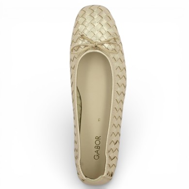 Alisson - Ballerine trssée doré 84.145.62 - Ballerine Gabor grande pointure - Shoesissime