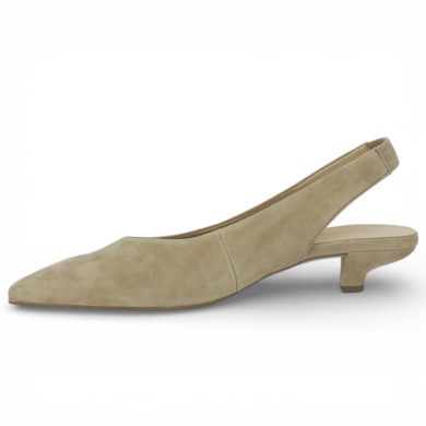 Petula - 81.530.14 Escarpin Gabor beige pointed toe - Chaussures petit talon grande taille femme - Shoesissime
