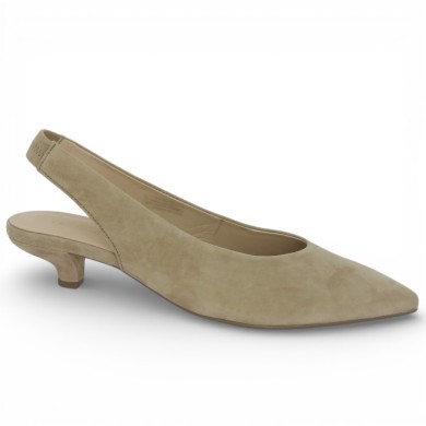 Petula - 81.530.14 Escarpin Gabor beige bout pointu - Chaussures petit talon grande taille femme - Shoesissime