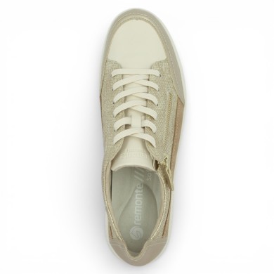 D2E06-60 - Baskets femme grande taille dorée - Sneakers Remonte 42, 43, 44, 45 - Shoesissime