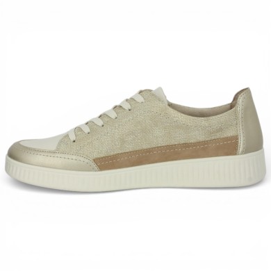 D2E06-60 - Baskets femme grande taille dorée - Sneakers Remonte 42, 43, 44, 45 - Shoesissime