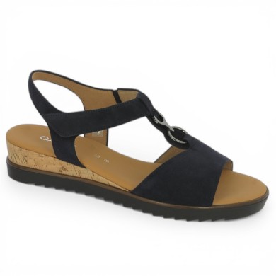 82.754.46 Gabor Sandale bleu marine grande pointure Shoesissime, vue profil