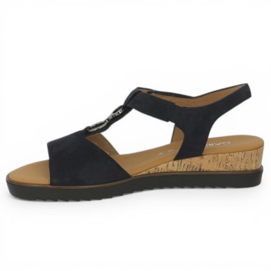 Sandale bleu talon compensé femme Gabor 42, 42.5, 43, 44 Shoesissime, vue intérieure