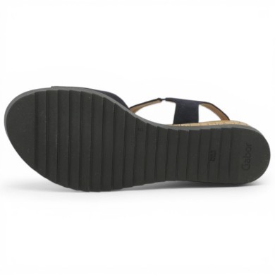 Philippa - 82.754.46 Sandale bleu bijoux - Nu-pieds Gabor grande taille - Shoesissime