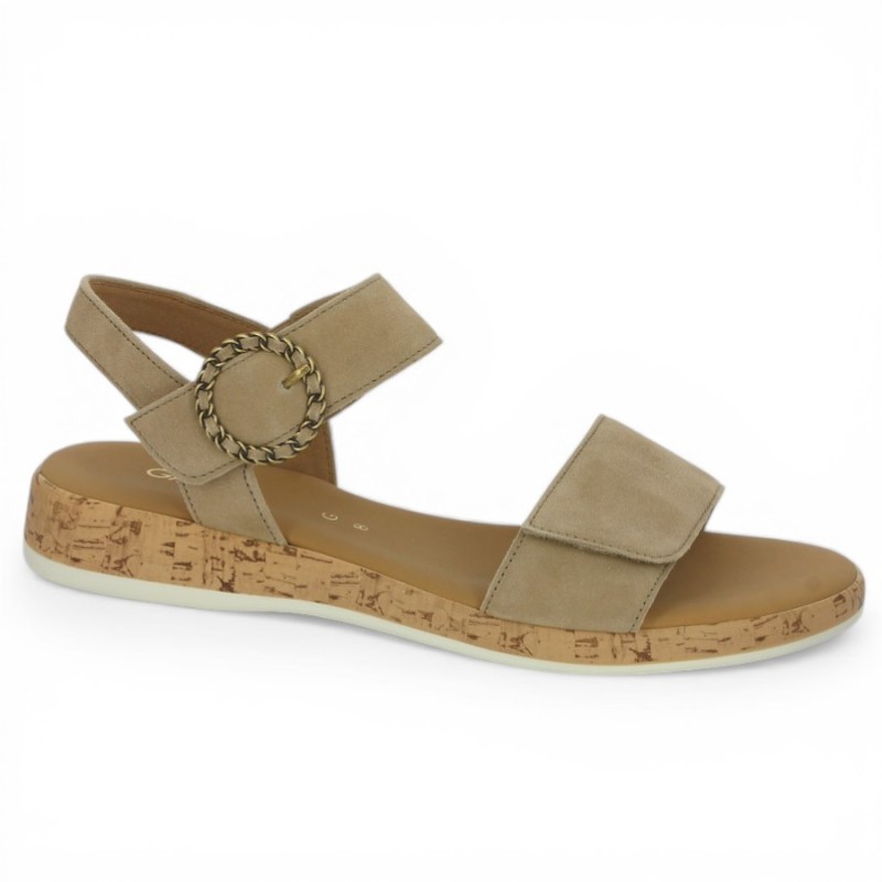 82.734.30 Sandale beige réglable Gabor 8, 8.5, 9, 9.5 Shoesissime, vue profil
