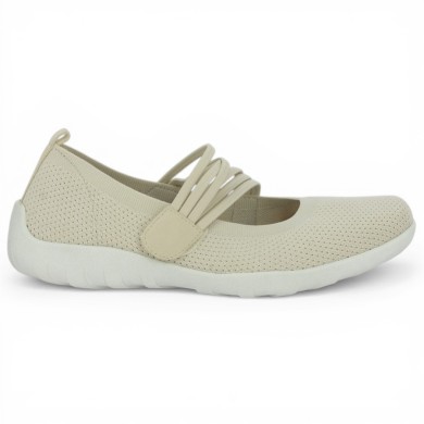 R3519-60 Ballerine à brides beige Remonte grande taille Shoesissime, vue coté