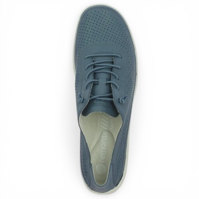 Baskets bleu grande taille lacets élastiques 42, 43, 44, 45 femme Shoesissime