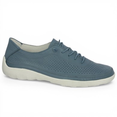 R3521-14 Tennis légère bleu Remonte femme 42, 43, 44, 45 Shoesissime, vue profil