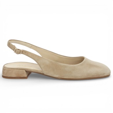 82.240.30 ballerine beige Gabor sling back grande pointure, vue coté