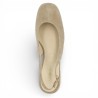 Ballerine beige Gabor ouverte au talon 8, 8.5, 9, 9.5, vue dessus