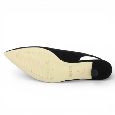 Petula - Escarpin noir Gabor petit talon 81.530.17 - Escarpins grande pointure - Shoesissime