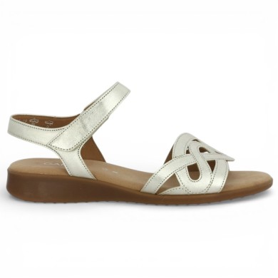 82.804.81 Sandale dorée Gabor grande pointure Shoesissime, vue coté