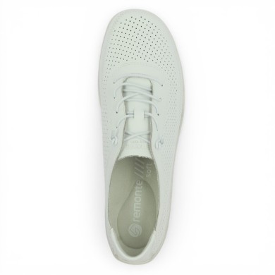 Tennis blanche légère femme 42, 43, 44, 45 lacets élastiques, vue dessus