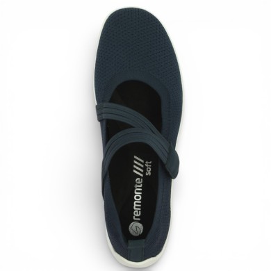 Ballerine bleu marine confort semelle amovible 42, 43, 44, 45 Shoesissime, vue dessus