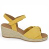 82.712.33 Gabor Sandale jaune talon compensé 42, 42.3, 44 Shoesissime, vue profil