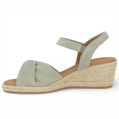 82.712.11 Talon compensé Gabor vert taupe 8, 8.5, 9, 9.5 Shoesissime, vue intérieure