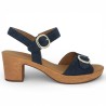 84.764.36 Sandale talon velours bleu régable Gabor grande pointure Shoesissime, vue coté