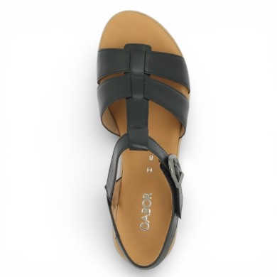 82.8143.57 - Black leather sandal with sandal sole - Sandals 8, 8.5, 9, 9.5 - Shoesissime